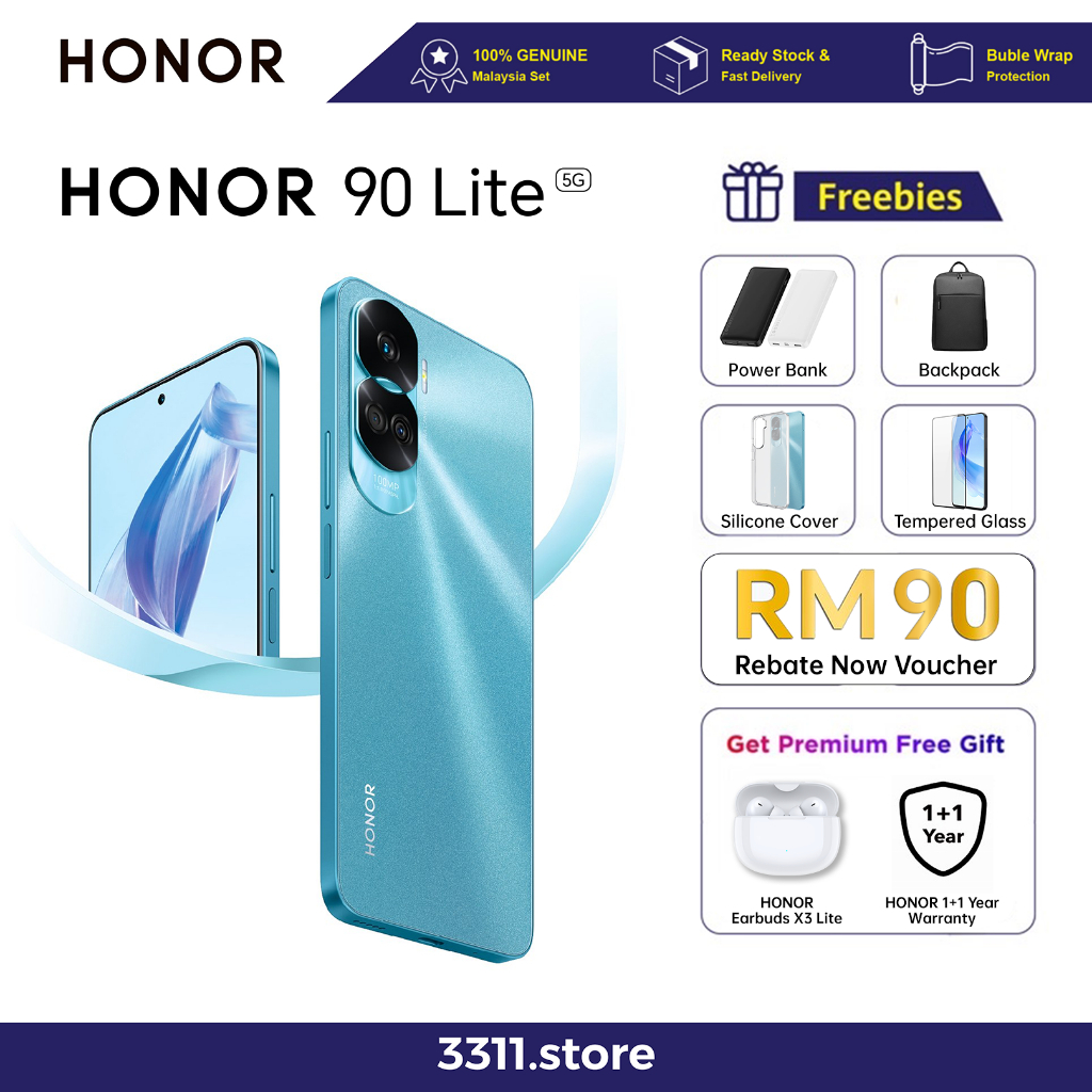 HONOR 90 LITE (8+5GB+256GB) HONOR X8a 100MP Ultra Camera Budget Phone 1 year warranty by