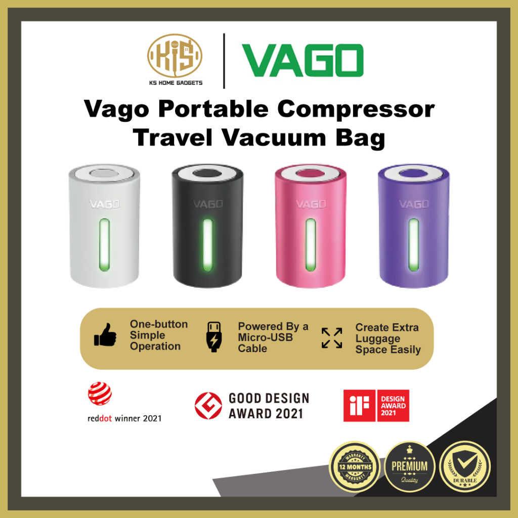 Vago Z Vacuum Compressor Travel Vacuum Bag (Free x1 M Size bag