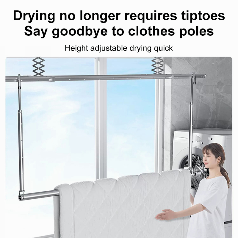 Clothes Rack Stainless Steel Extendable Balcony Outdoor Drying Rack ...