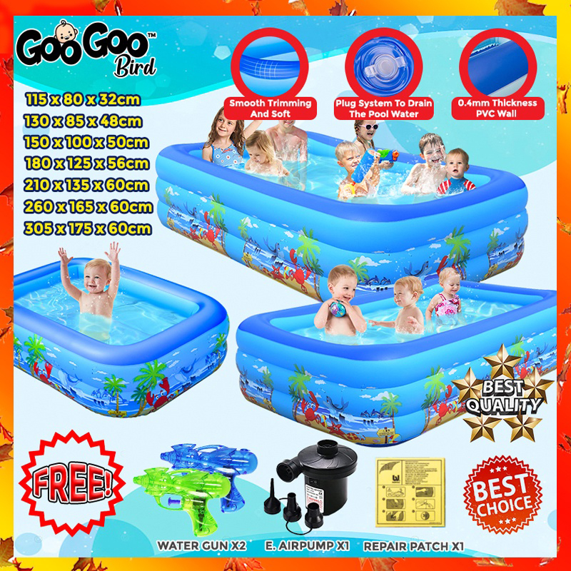 GOOGOO BIRD 7 Sizes 3Layer Inflatable Swimming Pool Cartoon Design ...