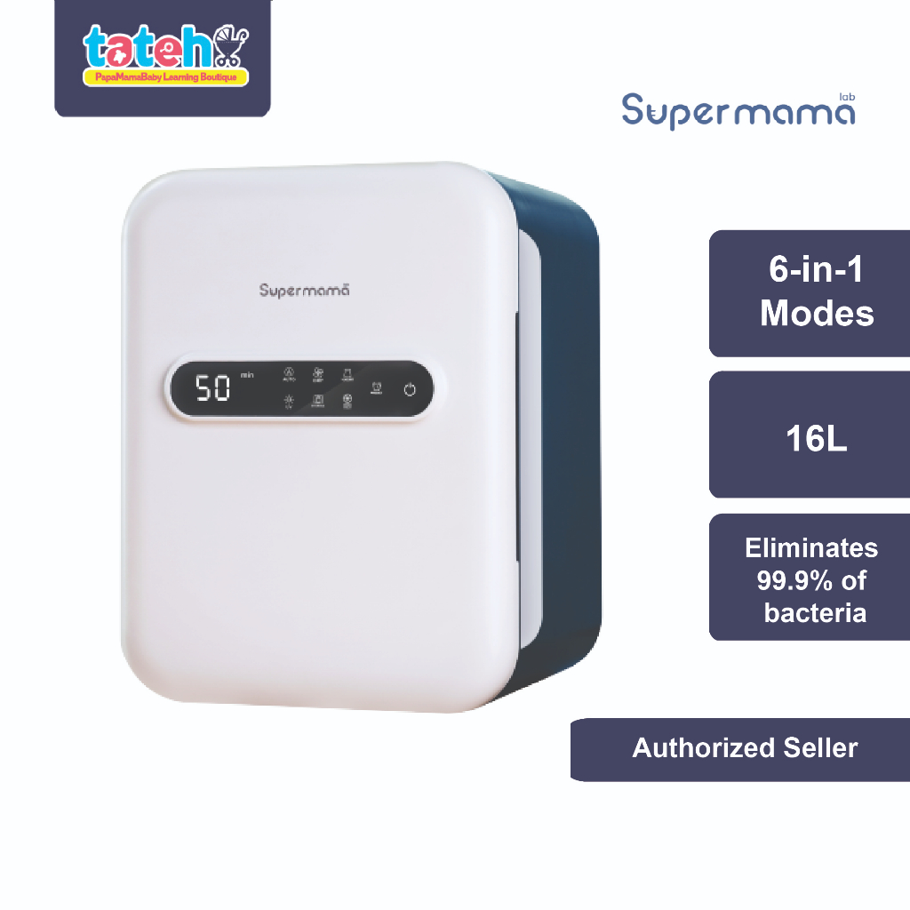 Supermama Lab UV House Sterilizer 2.0 UVC 16L Capacity fits up to 9