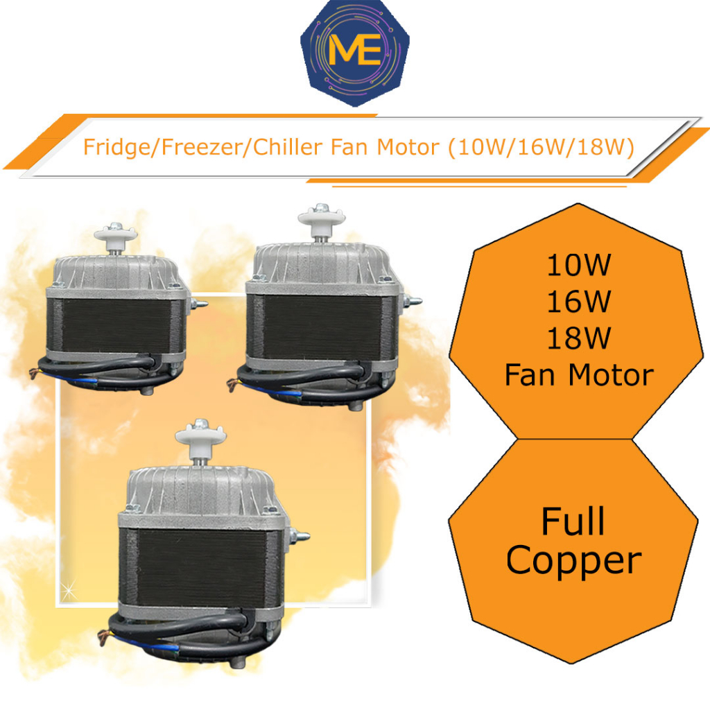 (1pc) Fridge / Freezer / Chiller Fan Motor Euro ( 10W / 16W / 18W