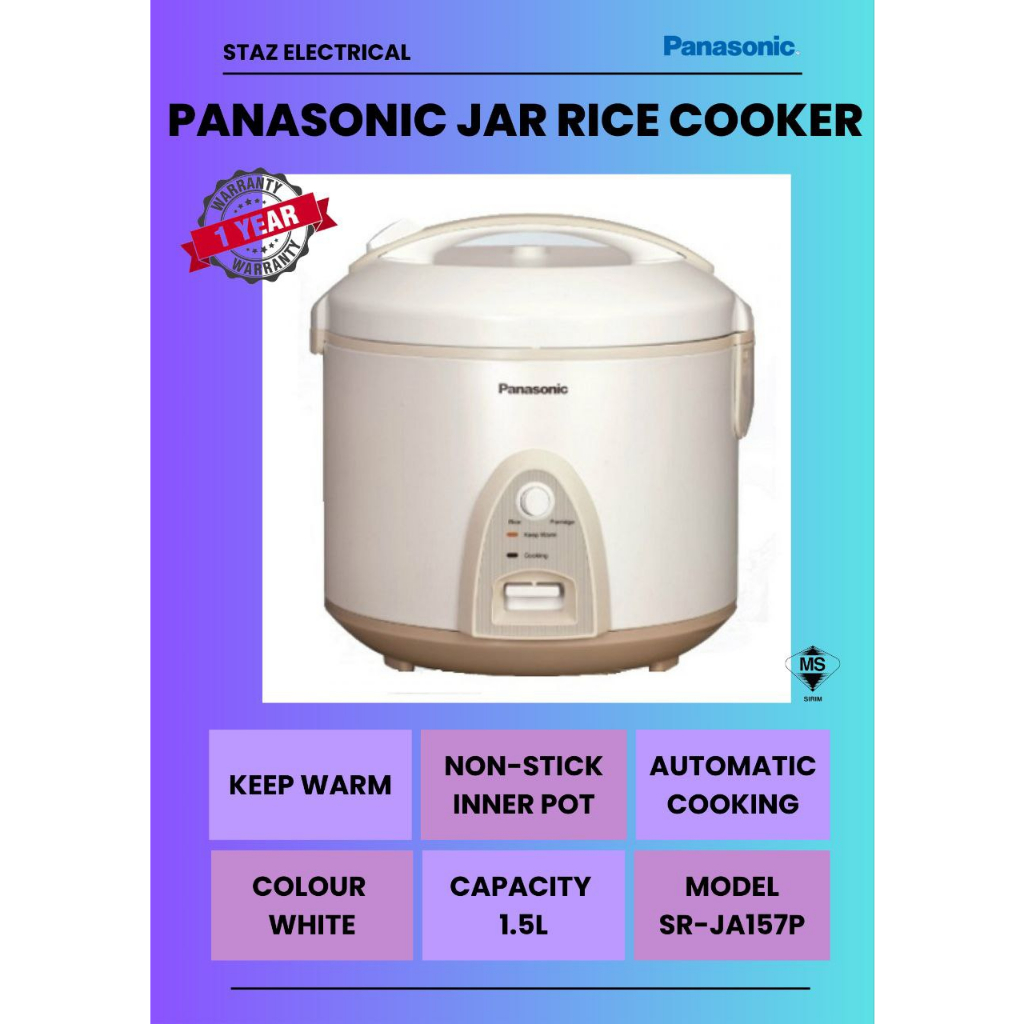Panasonic Jar Rice Cooker 1.5L (SR-JA157P) | Shopee Malaysia