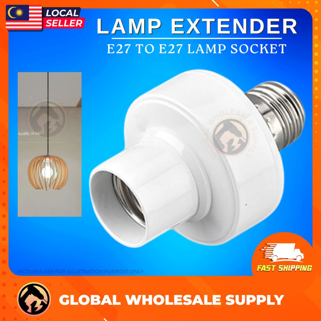 E27 TO E27 Extender Lamp Bases Lengthen Lamp Base Converter Light Base E27E27 Lampu Extender