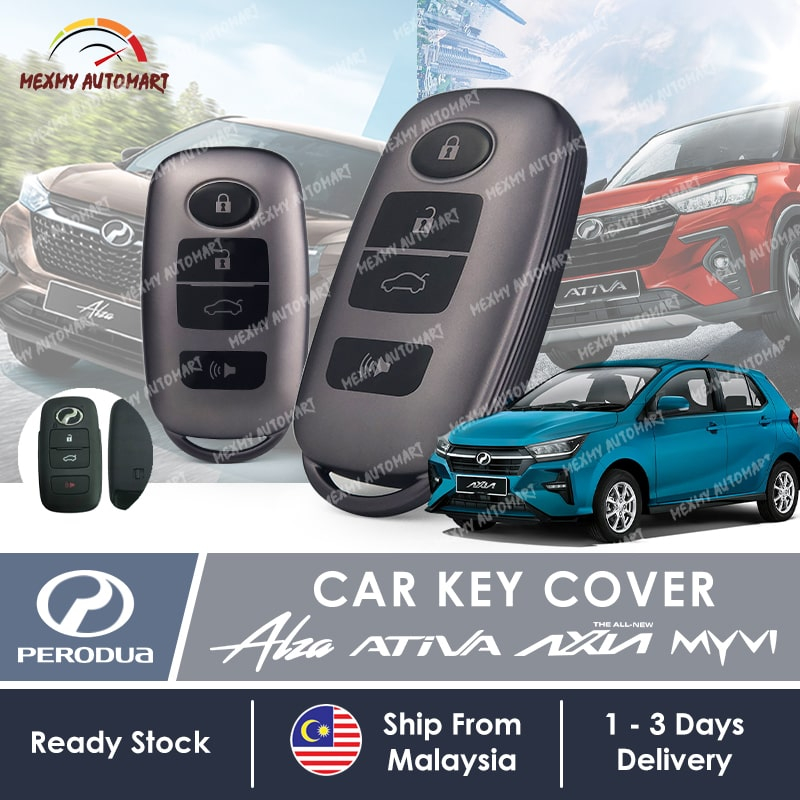 [MATTE] PERODUA NEW AXIA ATIVA MYVI ALZA FACELIFT Car Key Cover Sarung