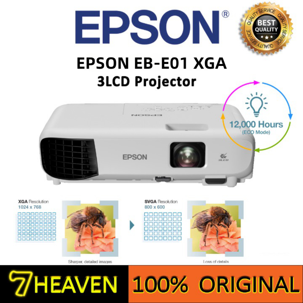 EPSON EBE01 XGA PROJECTOR ( 3,300 LUMEN, HDMI PORT ) Shopee Malaysia