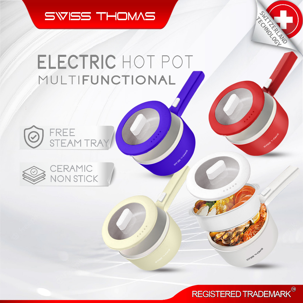 SwissThomas 1.8L Multifunction Electric Cooker Periuk Nasi Ceramic Non