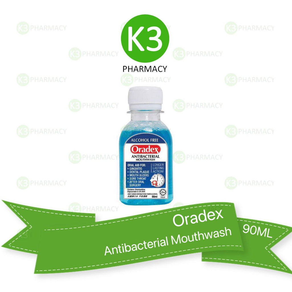 Oradex Antibacterial Mouthwash 90ml Shopee Malaysia