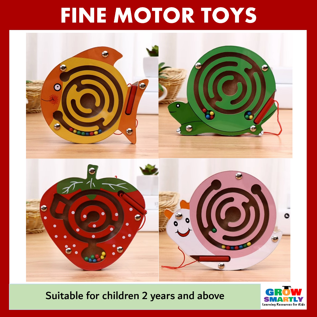 Magnetic Maze Wooden Montessori Toys Fine Motor Skills Toy Educational ...