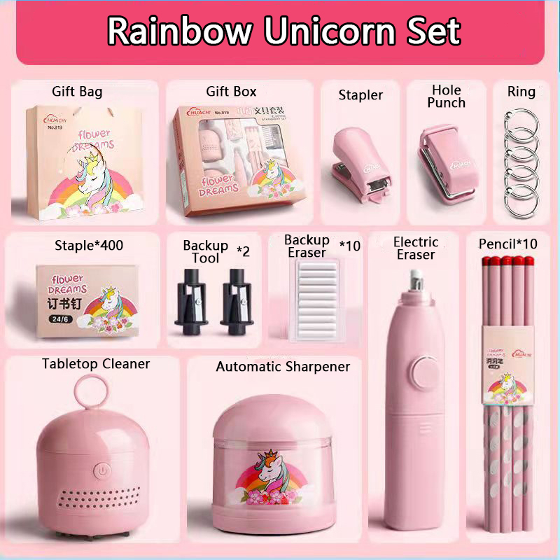 Rainbow Unicorn School Supplies Set for Girls - Bundle with Mini Notebooks,  Pencils, Scented Eraser, and Sharpener Plus Shopkins Stickers, Temporary  Tattoos, and More (Unicorn Stationery Kit) : : Toys & Games