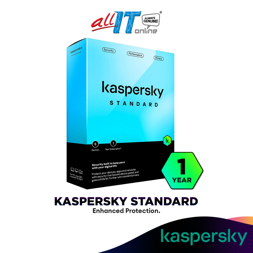 Kaspersky Standard Antivirus Security 1 Year 1 3 5 User Advanced 