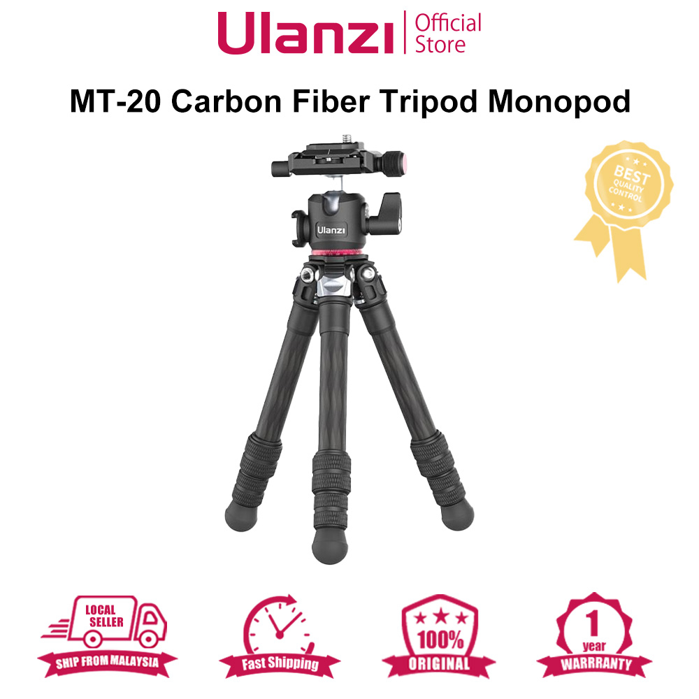 Ulanzi MT-20 Professional Carbon Fiber Tripod Monopod 2255 | Shopee ...