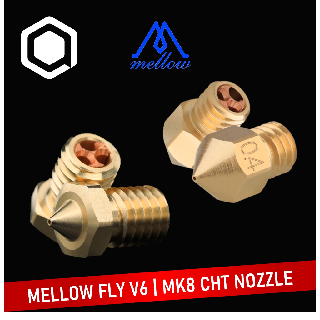 Mellow Fly Cht Brass Nozzle Clone E3d V6 Mk8 0 4 0 6mm 3d Printer Shopee Malaysia