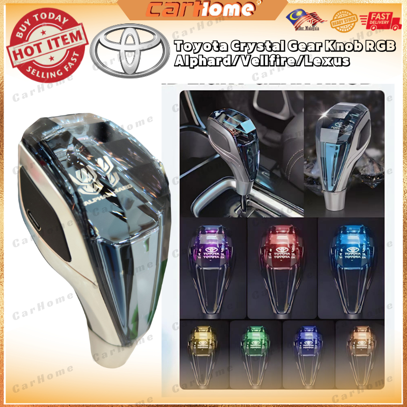 Toyota Alphard Vellfire Lexus crystal gear shift knob with RGB Colour