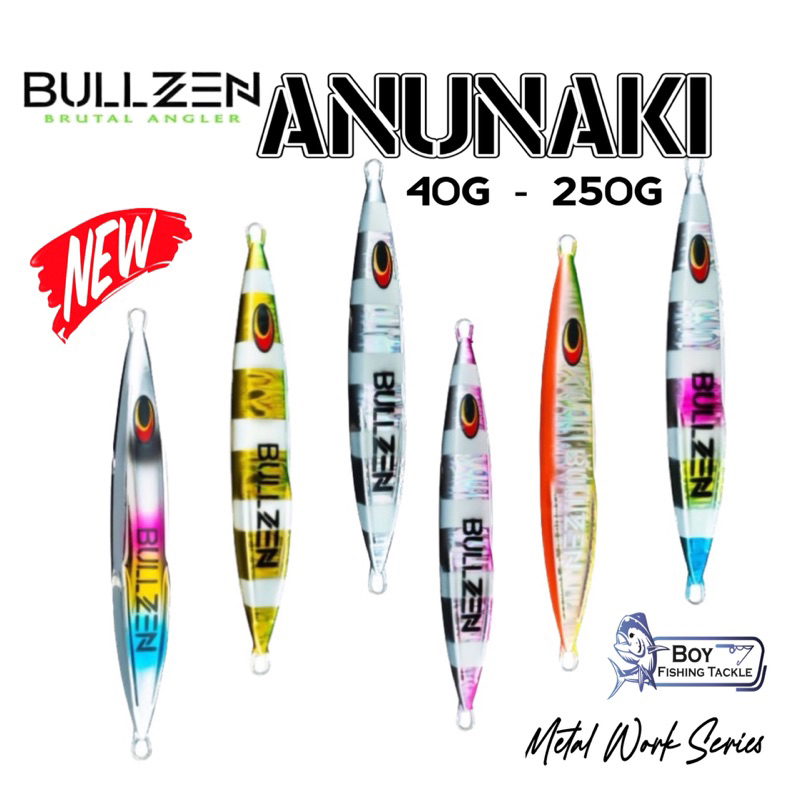 23 NEW BULLZEN ANUNAKI JIG Slow Jig Fast Jig Fishing Jig Metal Body ...