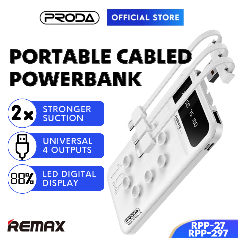 REMAX Powerbank 10000mAh Powerbank Slim Powerbank Suction RPP-27 / RPP ...