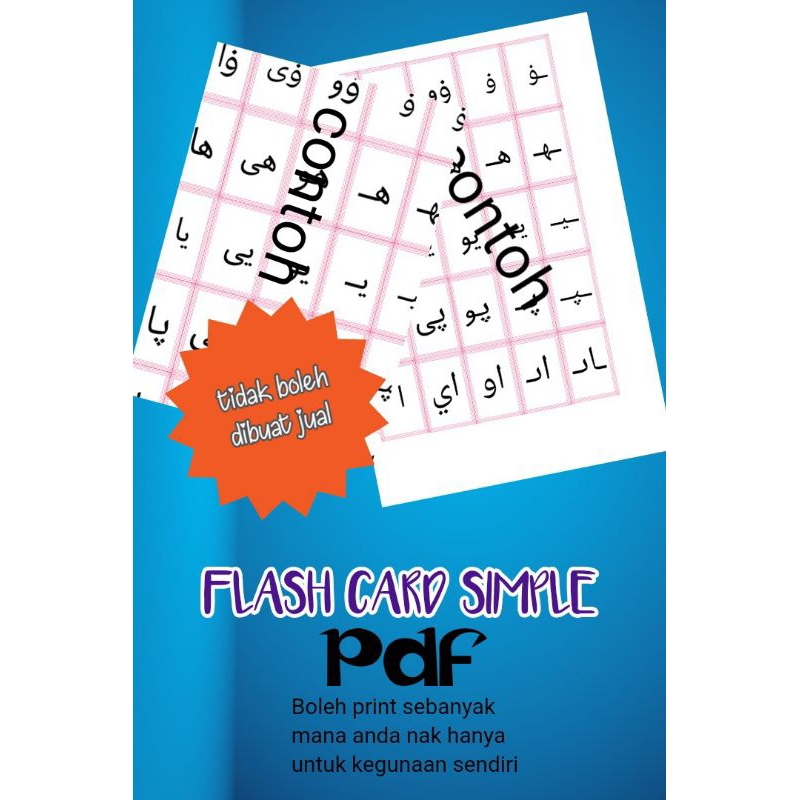 💥Flash Cards Suku Kata Terbuka Jawi PDF💥 Shopee Malaysia