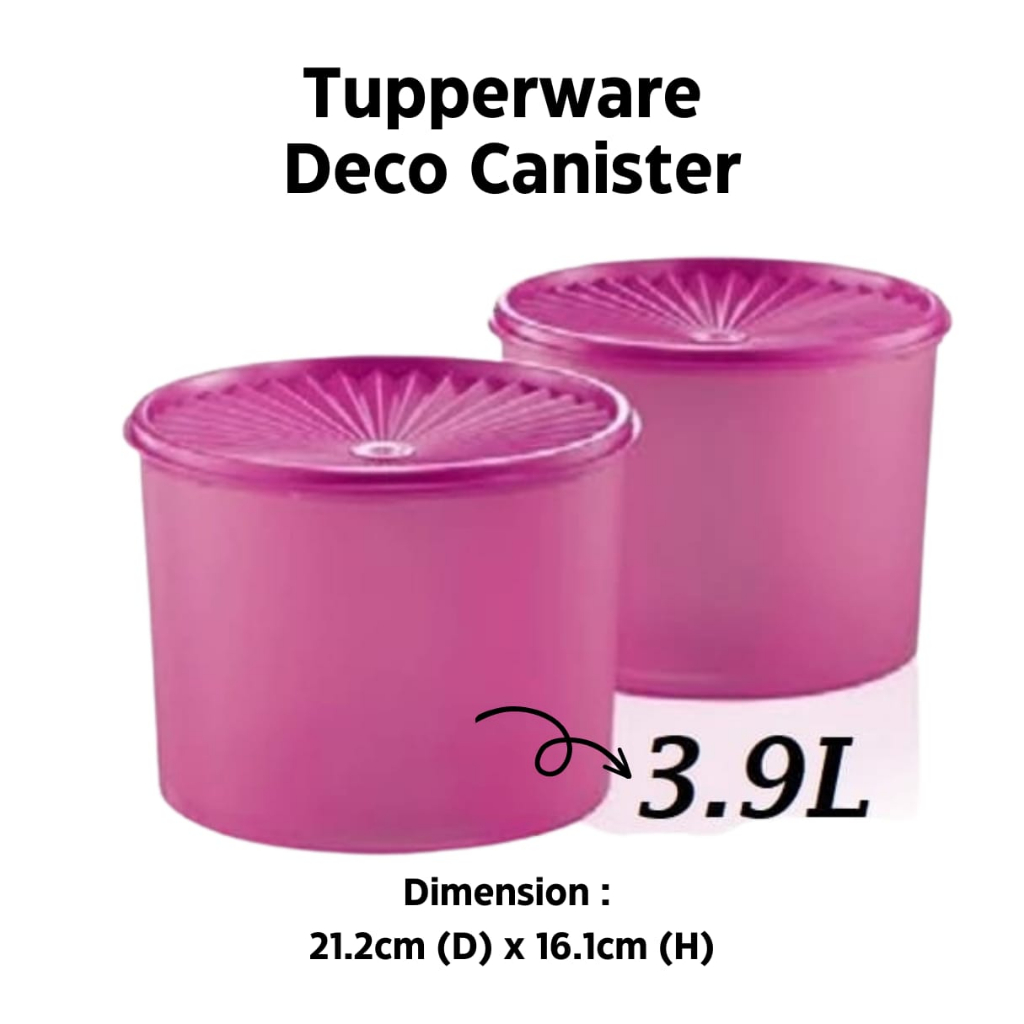 Tupperware Deco Canister 1 Pc Shopee Malaysia