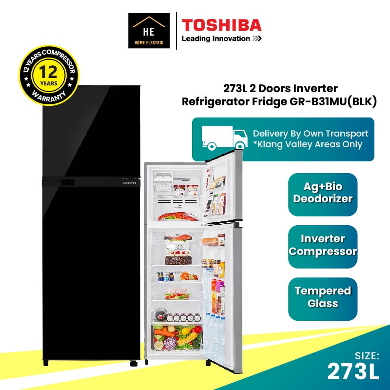 (Shipping Subsidies) TOSHIBA 273L 2 DOORS INVERTER REFRIGERATOR FRIDGE ...