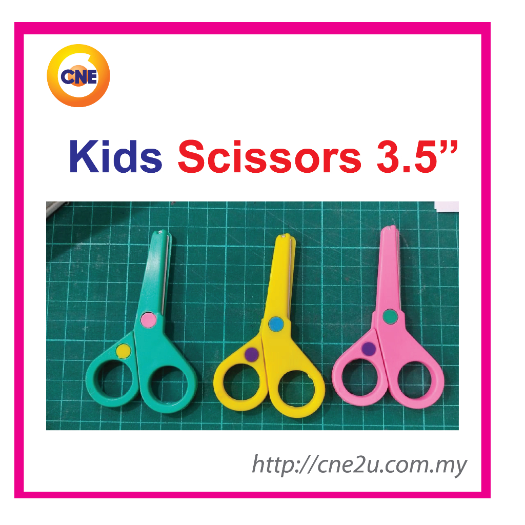 Preschool Training Scissors 3.5 Inch ChildSafe Art Craft Scissors Safety Scissors Round Tips