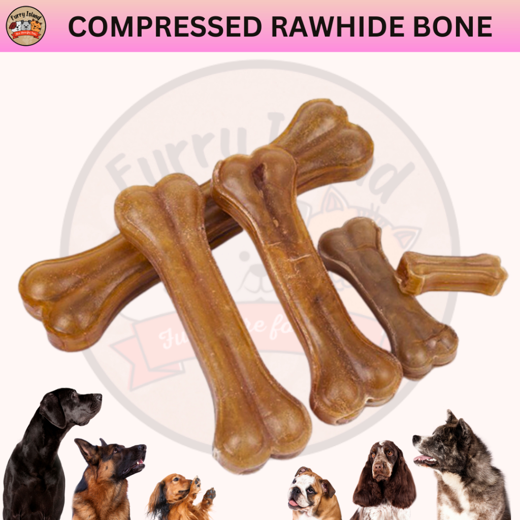 Compressed Rawhide Bone 2"/3"/4"/5"/6"/8"/10"/12" Dog Treats Beef