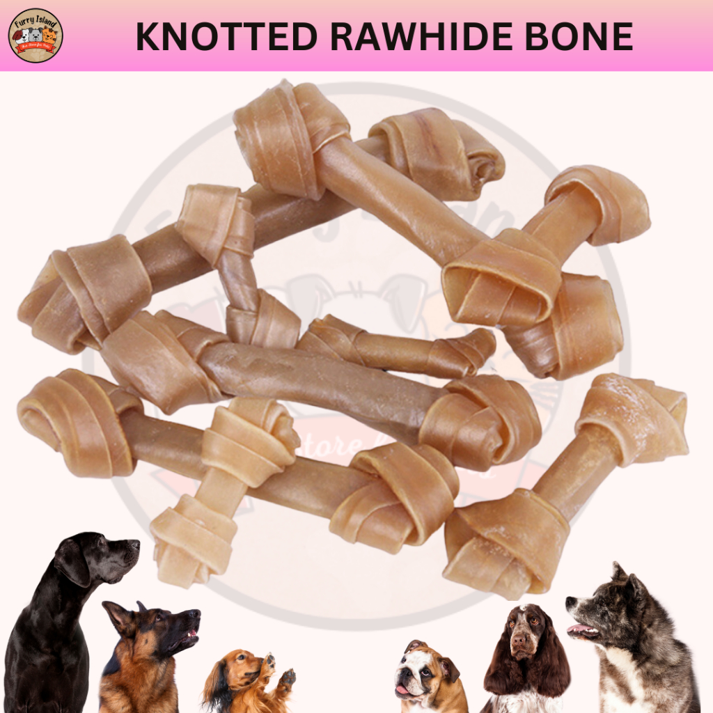 2-Pack Knotted Rawhide Dog Bones – 15 Inches Each, Long-Lasting Chew Treats For Large Dogs