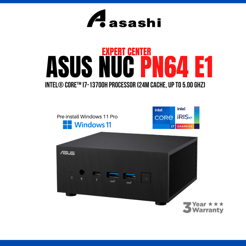 ASUS INTEL NUC ExpertCenter PN64E1 Mini PC Intel Core i713700H