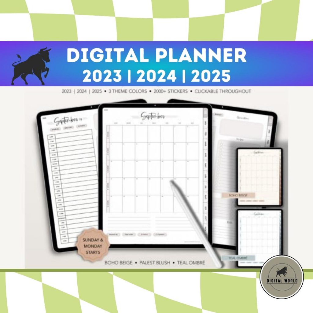 Digital Planner 2023 2025 Goodnotes Planner Printable Planner