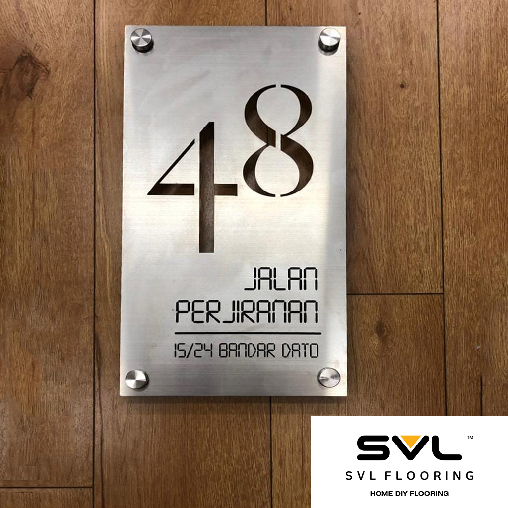 SVL - Customize S/Steel House Number Plate Stainless Steel / Nombor ...