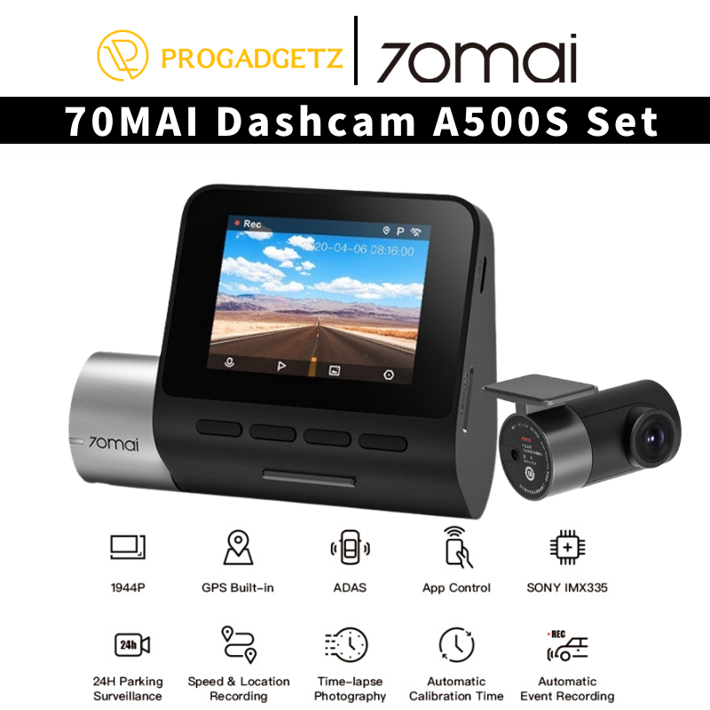 1Year Local 70mai Official Warranty] Xiaomi 70mai Car Dash Cam A400 A800s  A500s 4K 2.5K Car With Rear Camera