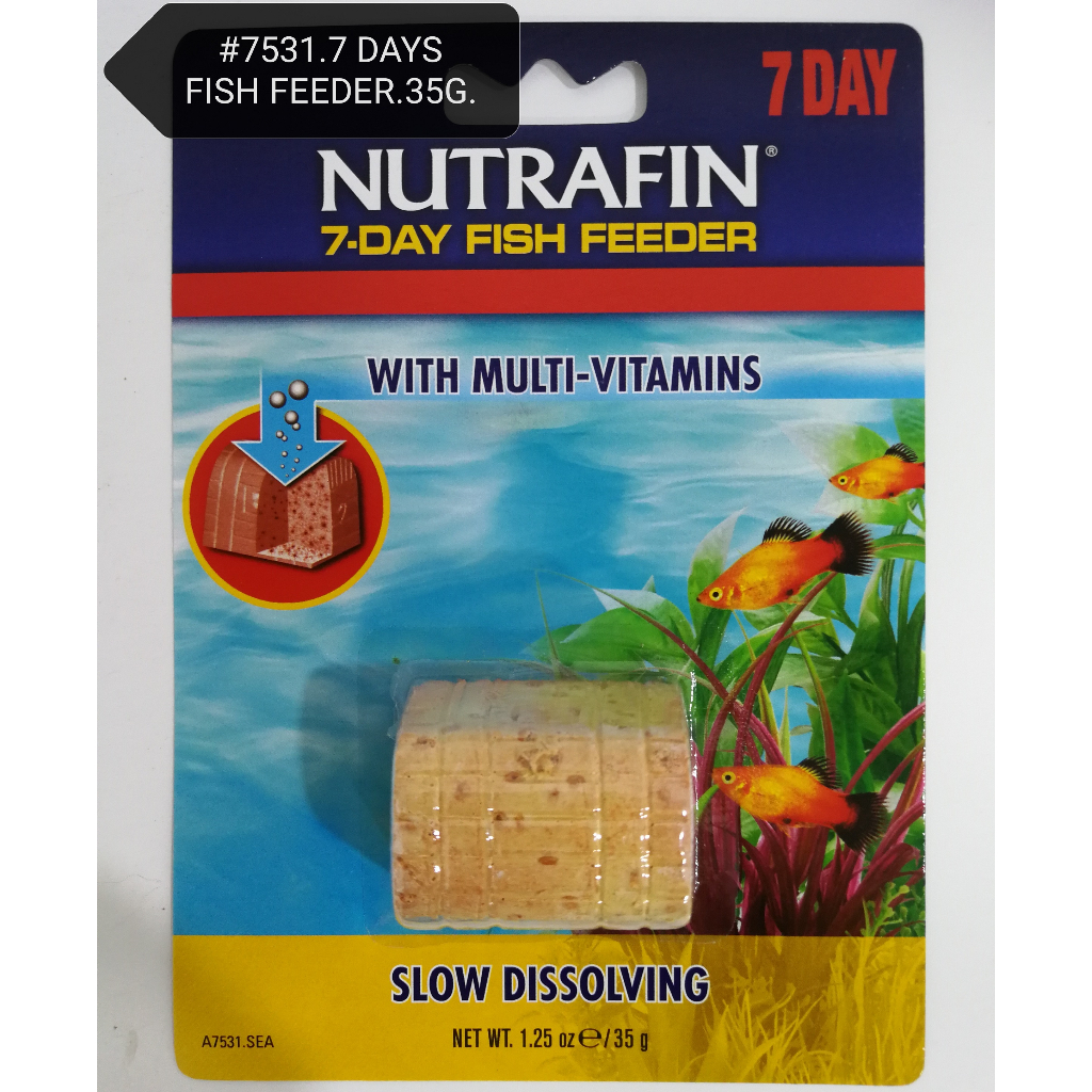 Nutrafin 7-Day Fish Feeder Holiday Weekend Food Block Slow Dissolving ...