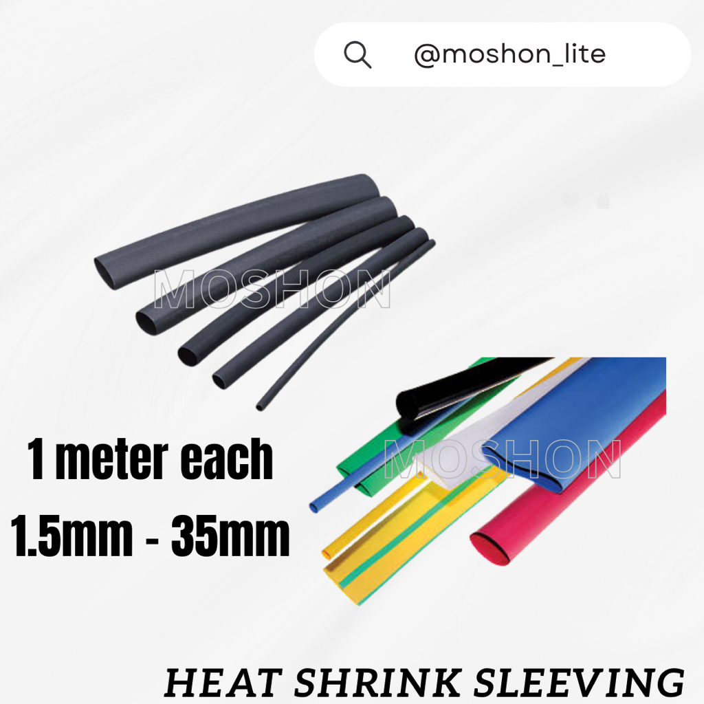 1 meter - Hongshang 1.5mm-35mm Weatherproof Heat Shrink Tubing ...