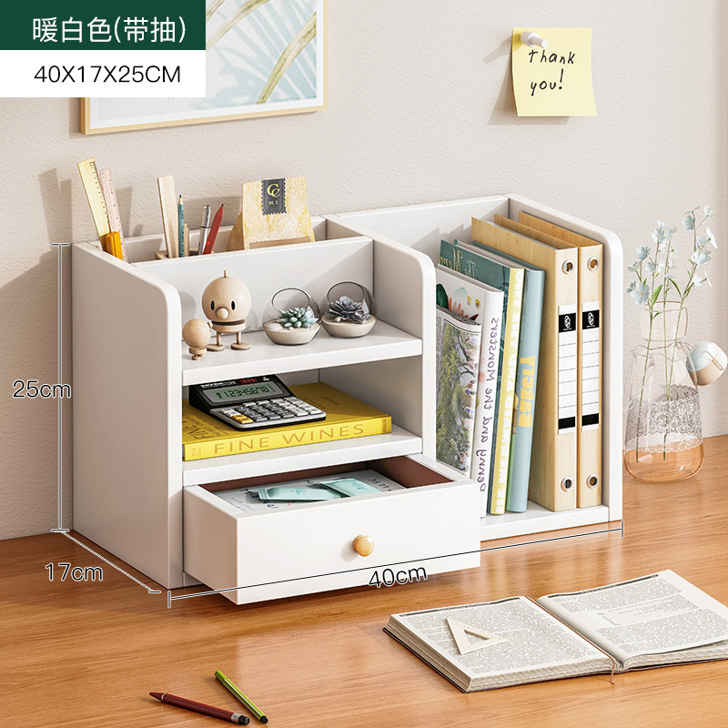 wowfurniture.my™Wood Adjustable Desktop Shelf Small Bookshelf Desk ...