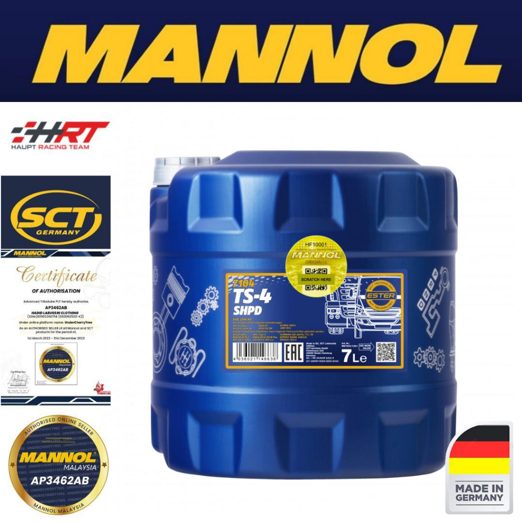 MANNOL HDEO TS-4 SHPD 15W-40 MN7104 (Made in GERMANY) - 7L Mineral ...