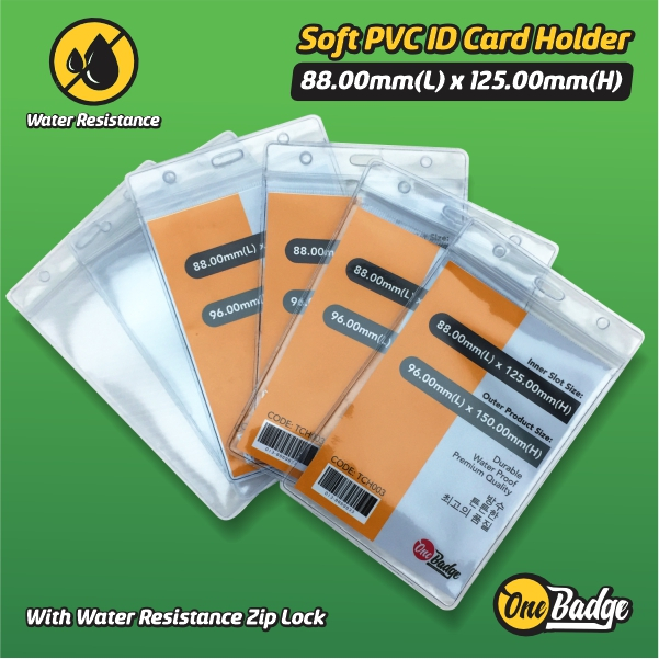 Vertical PVC ID Card Holder - 88 mm(L)x 125 mm(H ) | Soft PVC Card ...