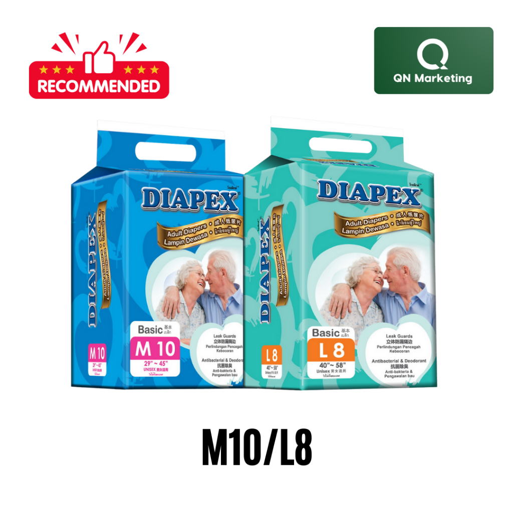 Diapex Adult Tape Diapers M10 / L8 [1 Pack] | Shopee Malaysia