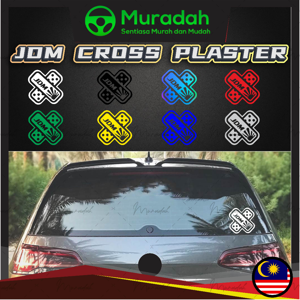 [Ready Stock]JDM cross plaster car stickers / vinyl stickers Perodua ...