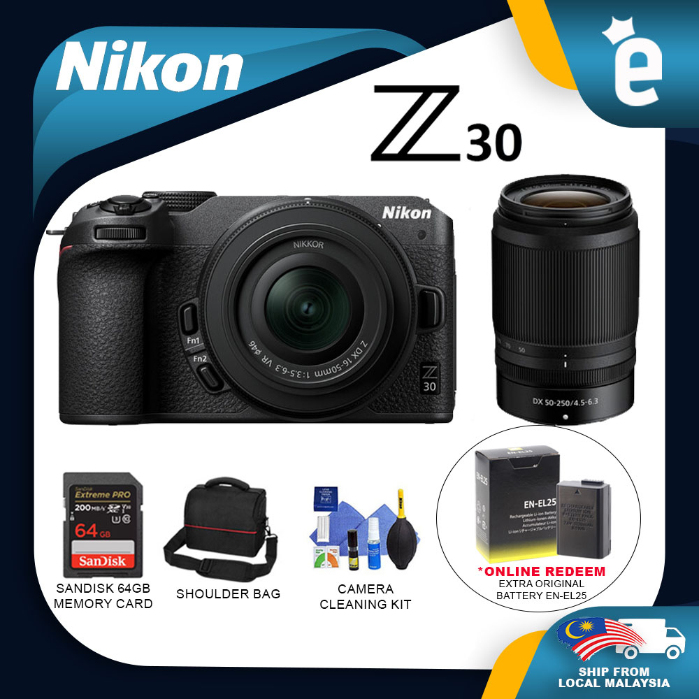 NIKON Z30 Mirrorless Camera NIKKOR Z DX 16-50mm & 50-250mm Nikon ...