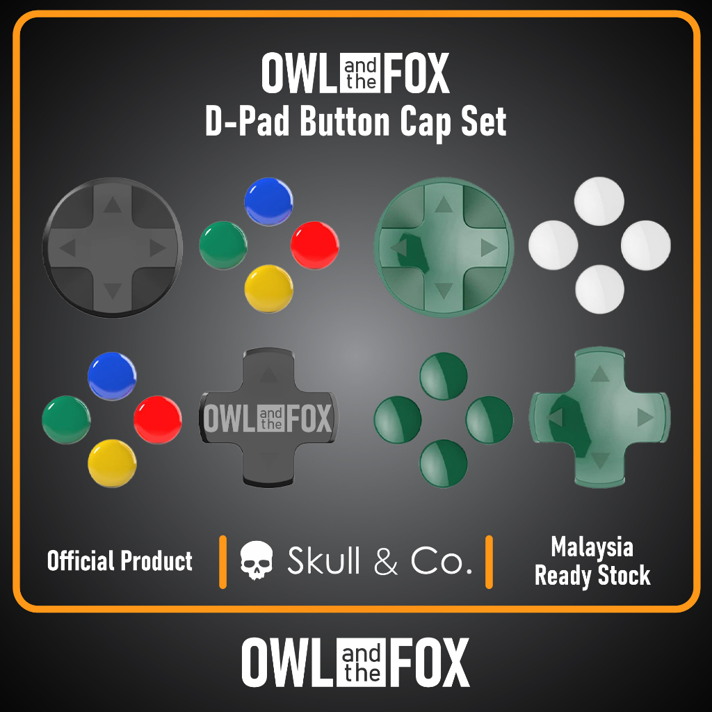 Skull & Co Nintendo Switch OLED Switch V1 V2 DPad Button Cap Cover Set