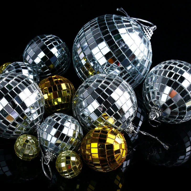 [Ready Stock] Silver Disco Ball Polygon Mirror Spherical Mirror ball