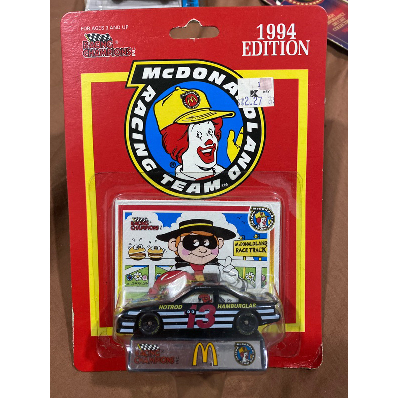Racing Champions Nascar McDonalds McDonald’s Racing Team Hamburglar #13 ...