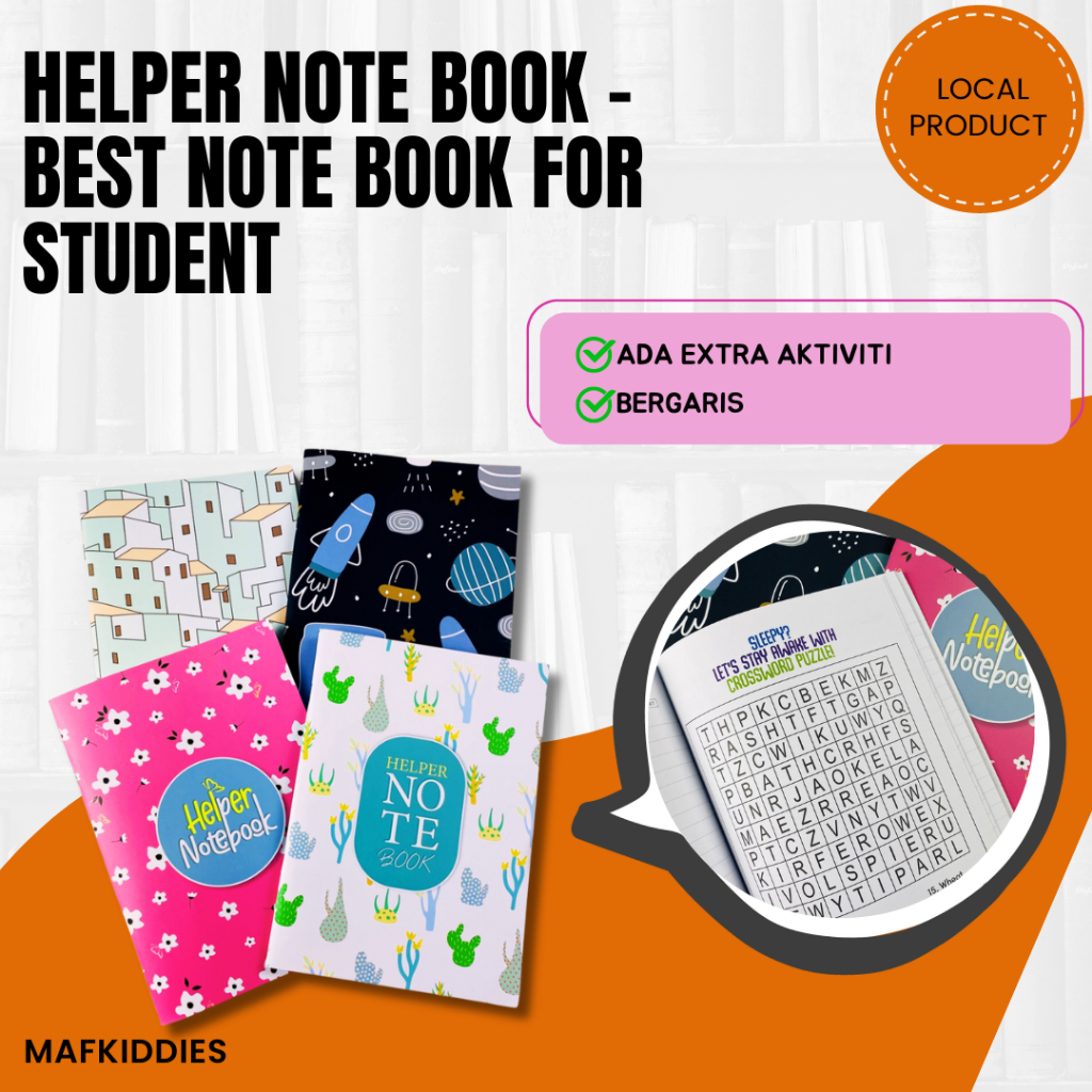 [ MOMMYHAPPY ] HELPER NOTEBOOK CUTE MURAH lengkap crossword and ...