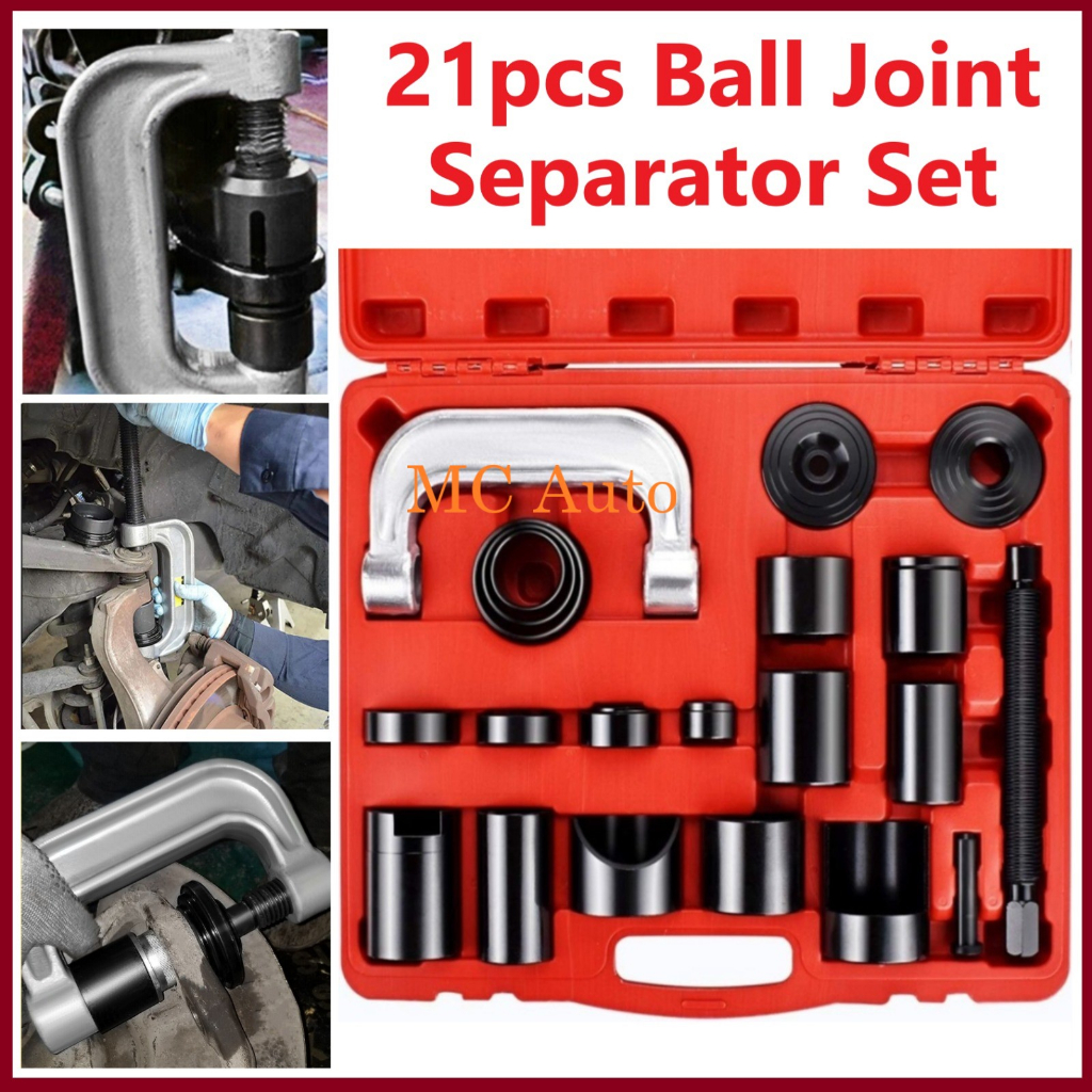21pcs Ball Joint Removal Tool Rubber Bush Service Kit Lower Arm Axles