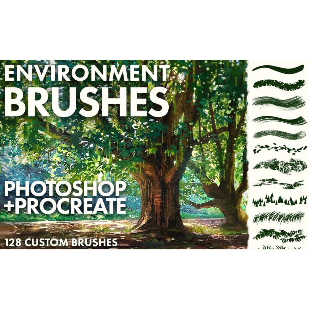 [P318] Quick Environment Brushes for Photoshop and Procreate by Maddy ...