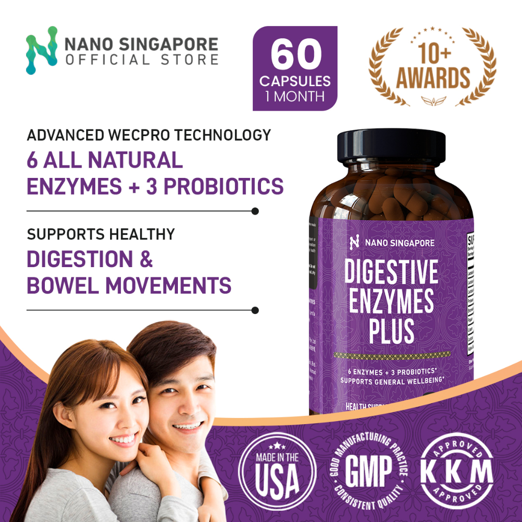 Nano Singapore Digestive Enzyme with Probiotic (60 Capsules) | Shopee ...