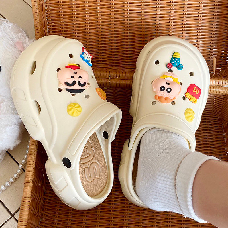 Shinchan Cute Crocs Slippers【蜡笔小新增高洞洞鞋】 | Shopee Malaysia