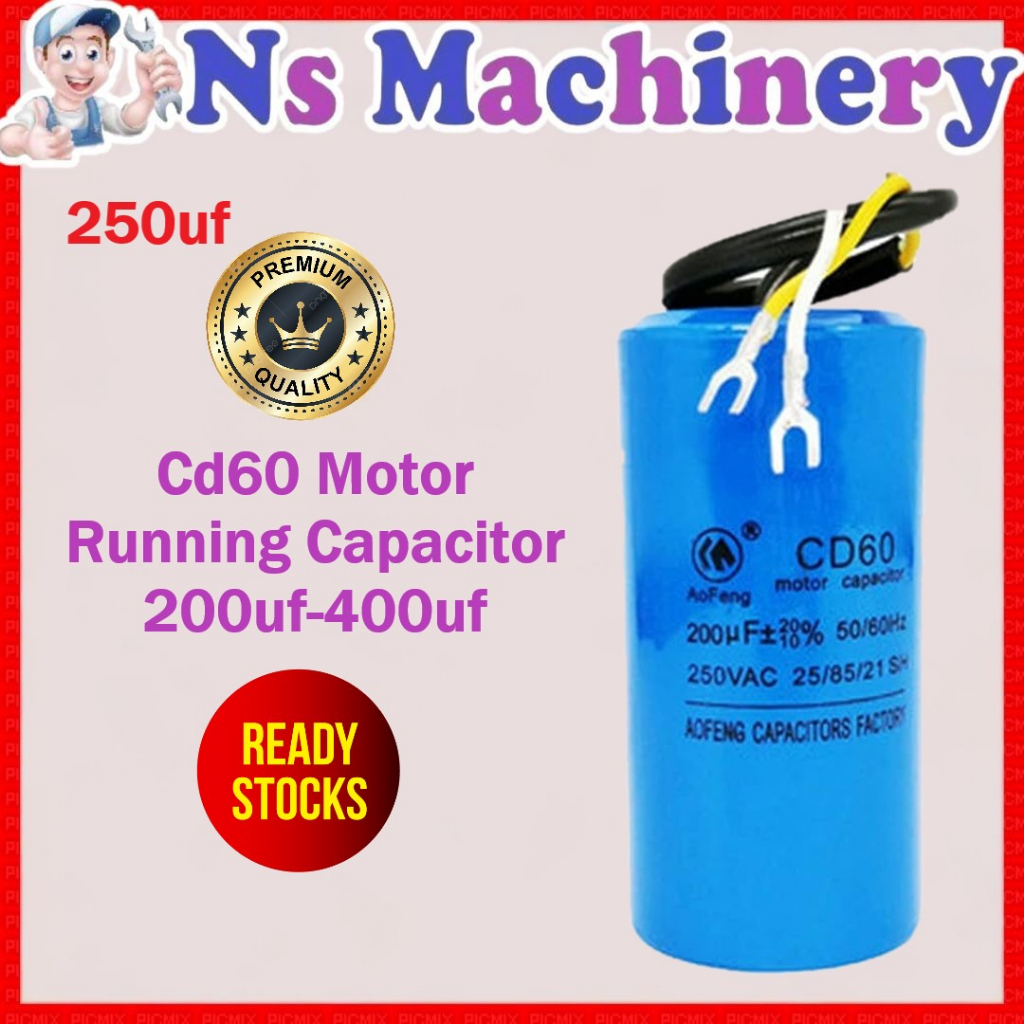 250V Motor Starting Capacitor CD60 Condenser Kapasitor 200UF 250UF 300UF 400UF Washing Machine