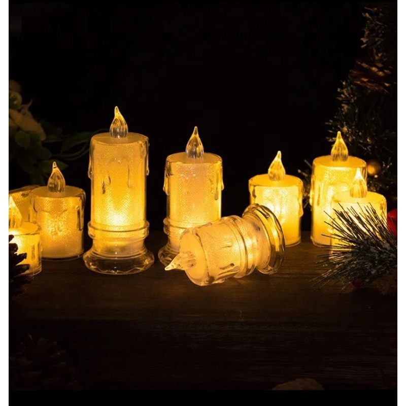 💖🔥FANCY💖🔥 Led Candles Light Flameless Acrylic Crystal Shopee Malaysia
