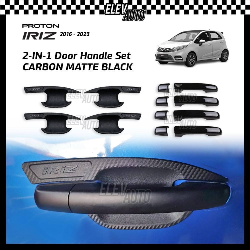 Proton Iriz 2014 2023 MATTE CARBON Door Handle Set Bowl Cover Trim
