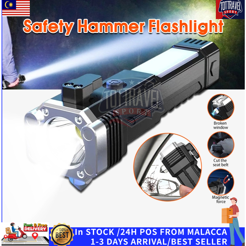 Strong LED Flashlight Adsorbable Waterproof USB charge Work Lights COB ...